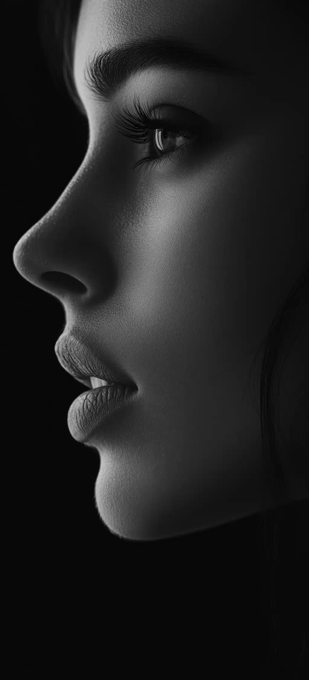 Female Profile Shadow Artistic Wallpaper